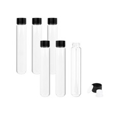 30ml Glass Clear Test Tubes with Screw Caps and Plastic Stoppers, 22 x 120mm ...