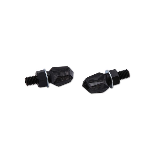 Highsider Tiny Motorrad LED Blinker Schwarz Rauchgrau E-GeprüFt Paar-image