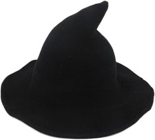 Men's and Women's Halloween Witch Hat Wool Knitted Cap for Party Masquerade Cosp