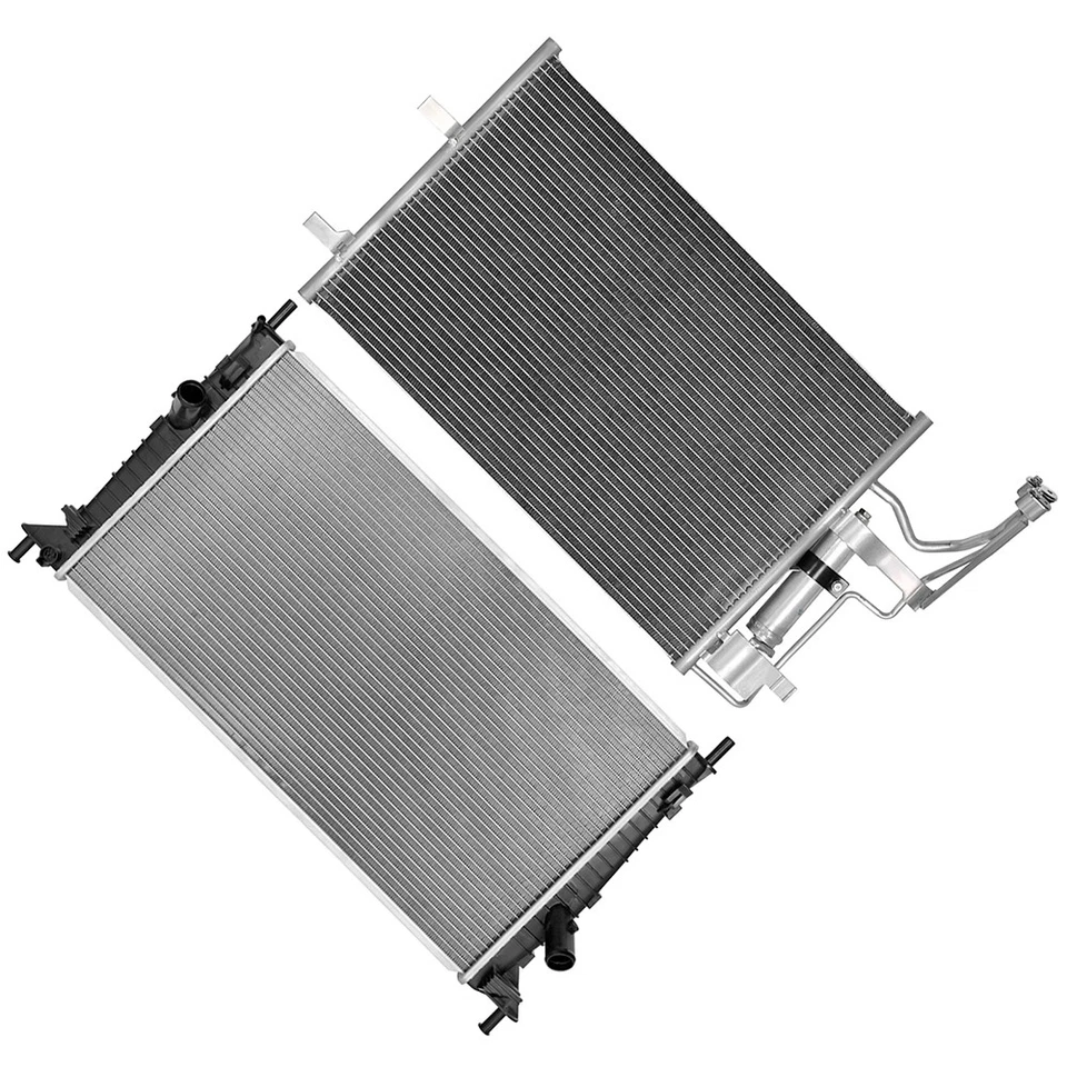 Fits 2004-2009 Mazda 3 Replacement Radiator & Condenser Assembly - Image 2 of 4