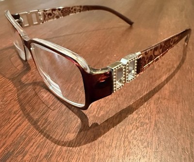 Zimco Optics Attitudes25 Women s Frames Only Brown With Floral Pattern