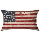 4th of July Pillow Cover 12x20 Flag Stripes and Stars 1776 Throw Pillowcase