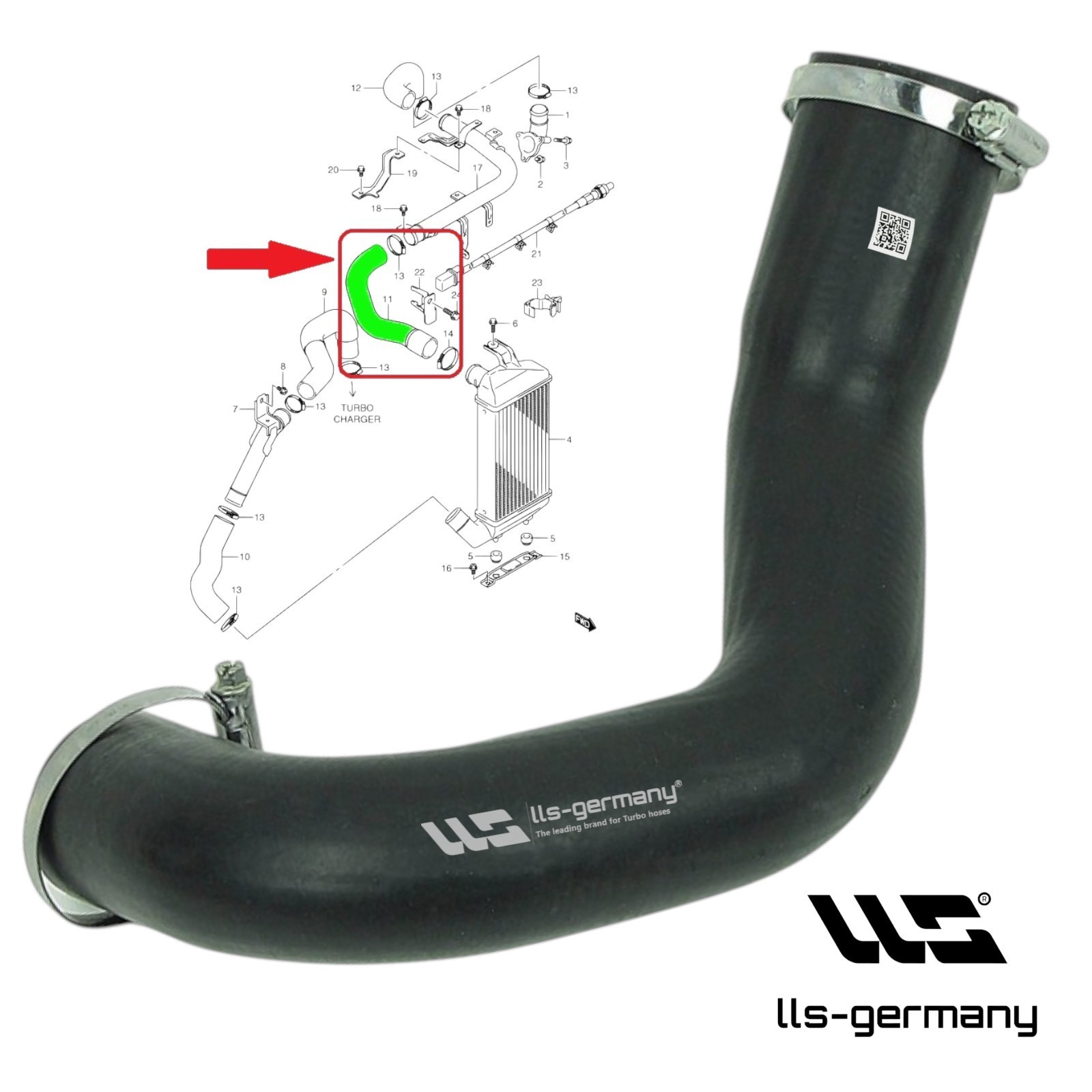 Turbo Intercooler Hose For Suzuki Swift 1.3 DDIS 428460230-1366362J50