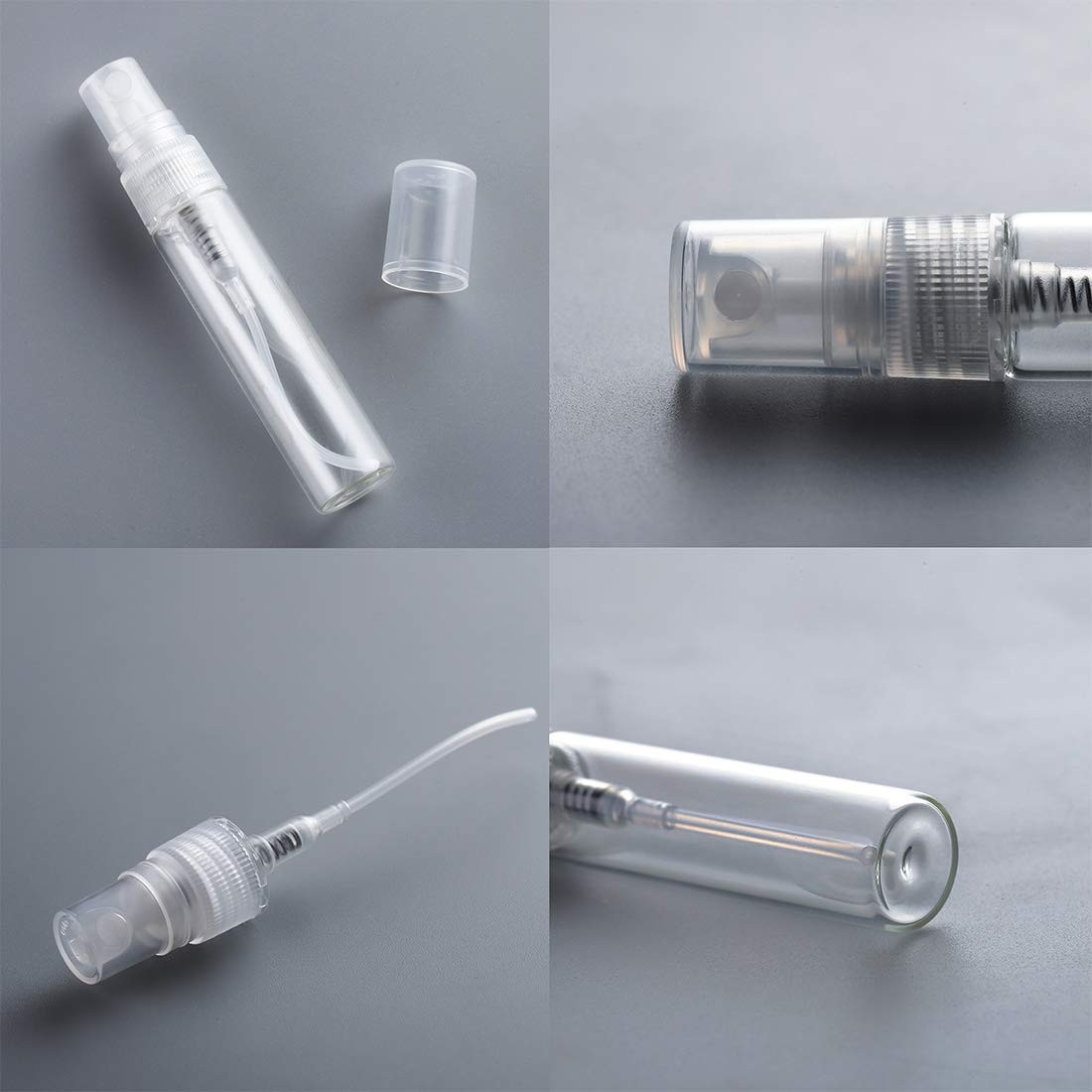 25 Pcs 10ml Empty Clear Fine Mist Glass Spray Bottles Refillable Perfume Bottles