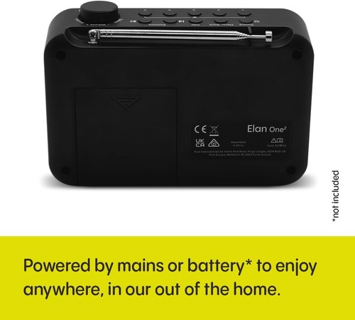 Elan One2 portable DAB+/FM radio with Bluetooth 5.1 (LCD display, 10 preset butt - Picture 6 of 6