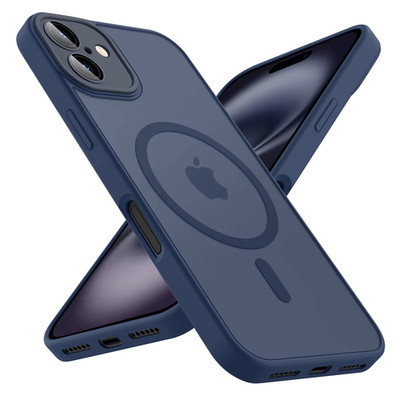MagSafe Magnetic iPhone 17 Pro Max Case Matte Transparent Blue Shockproof