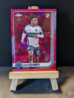 2025 Topps Chrome MLS Sapphire Edier Ocampo RC Padparadscha 1/1 Vancouver...