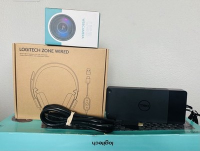 New Home Office Equipment - Dock station, Headset, Webcam, Keyboard/mouse 