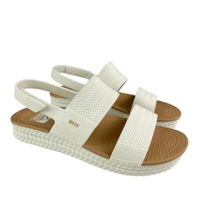 Reef Women’s Water Friendly Sandals Size 5 White Slingback Platform Slides