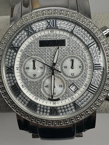 "Reloj Hombre Akribos XXIV AK439SS Batería Nueva 46MM 7"" Geniune Diamond F22" - Imagen 1 de 9