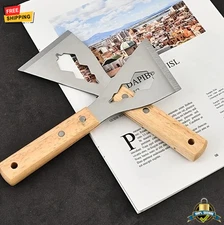 2pcs Stainless Steel Ash Scraper – Thick Multi-Use Cleaning & Cement Shovel Tool