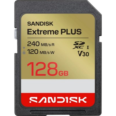 SanDisk EXTREME  PLUS SD UHS-I-KARTE Speicherkarte 128 GB NEU OVP