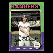 Joe Lovitto #36 1975 Topps Texas Rangers Baseball Card MLB EX