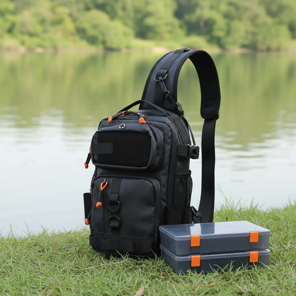 Backpack Tackle Box 45L Fishing Backpack With Rod Holders - Water-Resistant Tackle Storage For Outdoor Fishing Fishing Gear