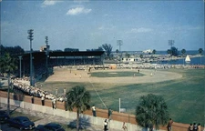 St. Petersburg, Florida FL Al Lang Field Tichnor Chrome Vintage Postcard