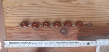 Vintage Set, 60 er Jahre Bernstein Armband & Ring 925 aus Sterlingsilber