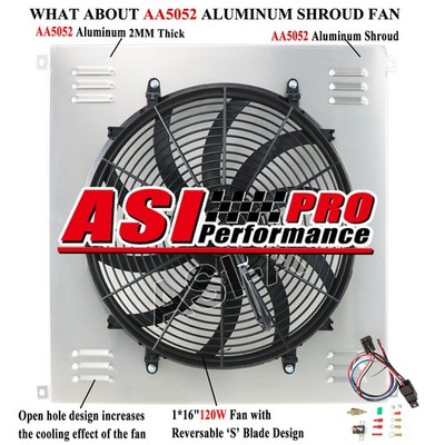 Aluminum Radiator Shroud&Fan For 1942-1952 Ford F1 F2 F3 F4 Trucks All Engine