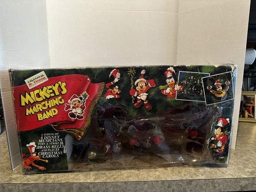 DISNEYS MICKEYS MARCHING BAND 1992 MR CHRISTMAS IN BOX ( WORKS, Read Desc )
