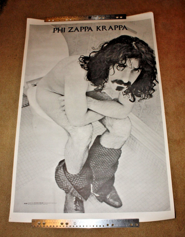 PHI ZAPPA KRAPPA 1969 FRANK ZAPPA VINTAGE NOS TOILET POSTER - "THE VISUAL THING"