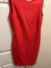 Orange Zara Basic Sleeveless Double VNeck Dress Size S