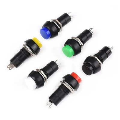 Momentary Push Button Reset Switch Round DC 5A 12V - AC 1.5A 125V - 3A 250V N/O