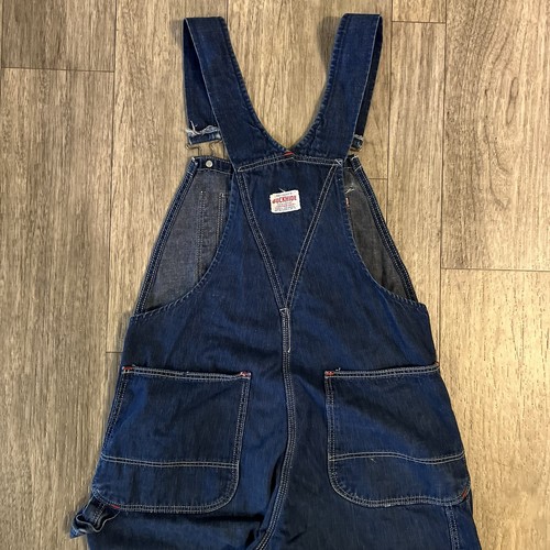 Vtg 40s 50s Buckhide Sanforized Denim Overalls Work Wear Size 30x28 Bibs Union - Picture 9 of 15