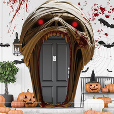 3Pcs Halloween Zombie Archway Door Banner Halloween Creepy Undead Porch Banner B