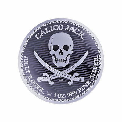 1OZ SILBERMÜNZE CALICO JACK 2022 QUEEN ELIZABETH II IN MÜNZKAPSEL