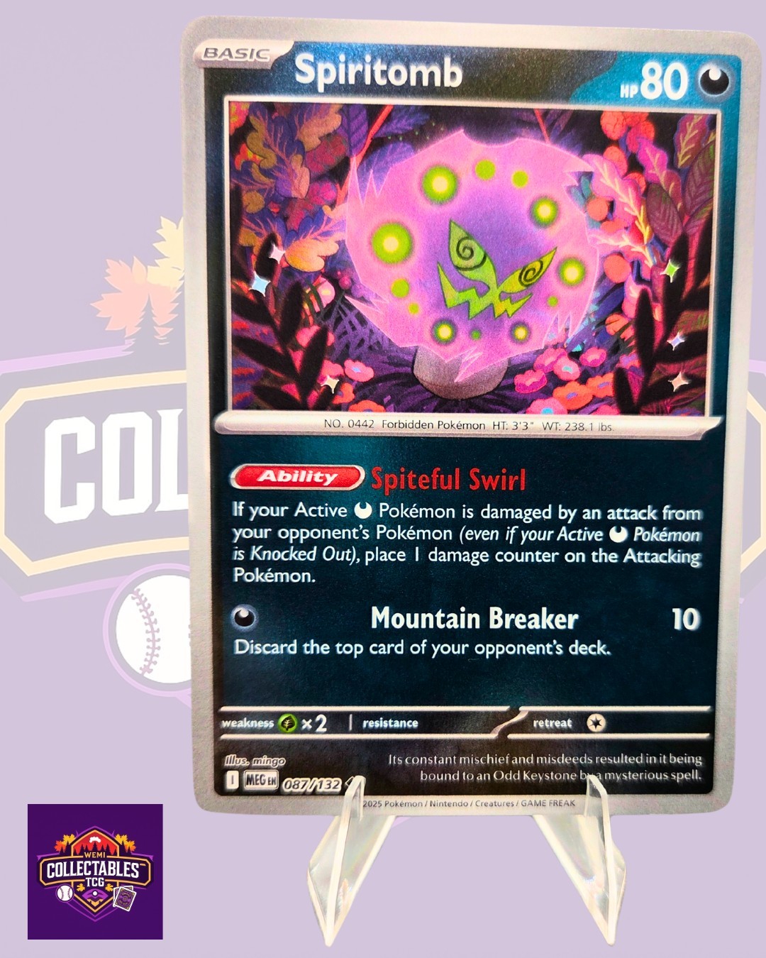 Spiritomb 087/132 Me01: Mega Evolution Reverse Holo - Pokemon TCG NM Ships Free