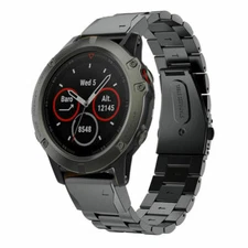 Metail Band Strap Watch Stainless Steel F Garmin Fenix 5X /Fenix 3/Fenix 3 HR