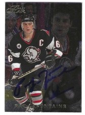 Signed PAT LAFONTAINE Buffalo Sabres 1996-97 Flair  Card #9 w/Show Ticket