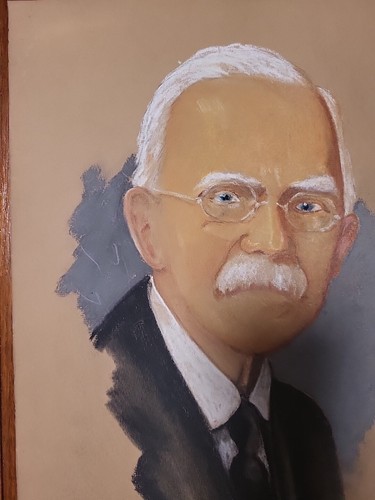 Vintage 1951 Portrait of Mature Man in Suit in Pastels On Brown Paper Signed - Picture 3 of 6