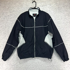 Air Jordan Essentials Flight Warm Up Jacket Full Zip Black White Men's Size M