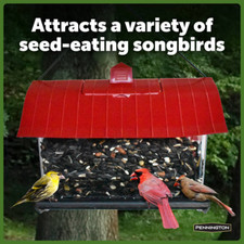 Resin Barn Wild Bird Hopper Feeder Portable Hang or Pole-Mount 4.5 Lb Capacity