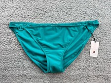 Shade  Shore Women's Large 12-14 Ring Detail Cheeky High Leg Bikini Bottom