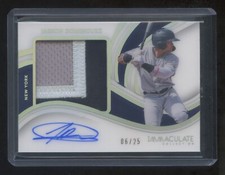 2023 IMMACALUTE COLLECION JASSON DOMINGUEZ PREMIUM PATCH AUTOGRAPH #ED 06/25 WOW