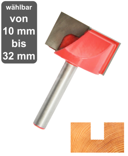 Nutfräser HM (HW) für Holz und Kunststoff 6mm Schaft Nutenfräser Grundschneidend - Afbeelding 1 van 5