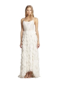 alice and olivia white sequin dress