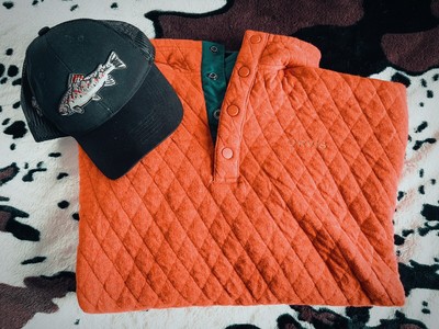 orvis outdoor quilted snap sweatshirt