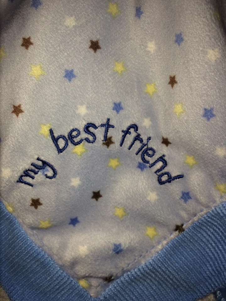 Manta de felpa Garanimals elefante azul gris bebé Lovey Stars mi mejor amigo juguete Foto 2 de 4