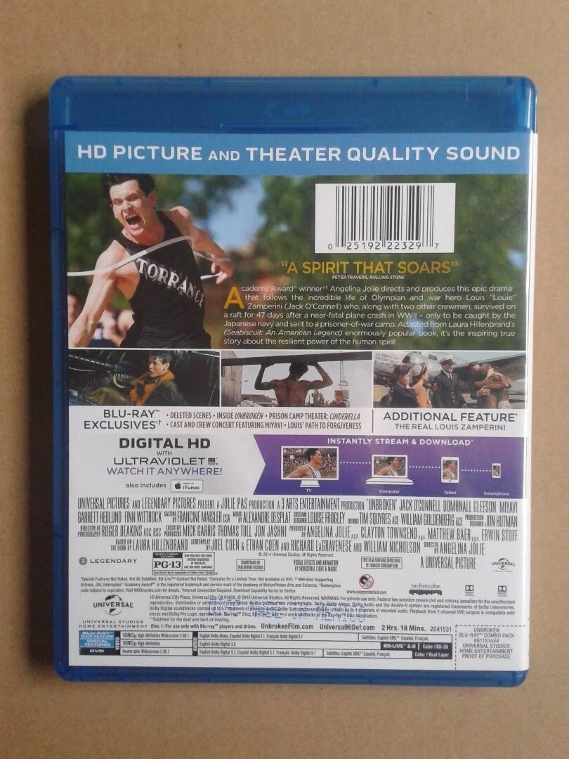 Unbroken Bluray 2014 (No DVD) | EBay