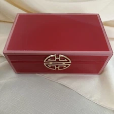 Lifetime Brand Inc. Jewelry box Reddish Orange.8.25”x5.125”