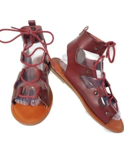 Burgundy hotsell gladiator sandals