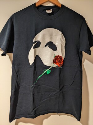 Vintage Phantom of the Opera Mask Black Medium T-Shirt