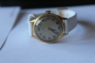 Omega G 20 1940s Ladies Vintage 15 Jewel Watch Serviced 2418 3 White Leather Ebay