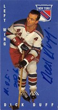 Dick Duff autographed hockey card 1995 Parkhurst 1964 1965 Tallboys 106 HOF 2006