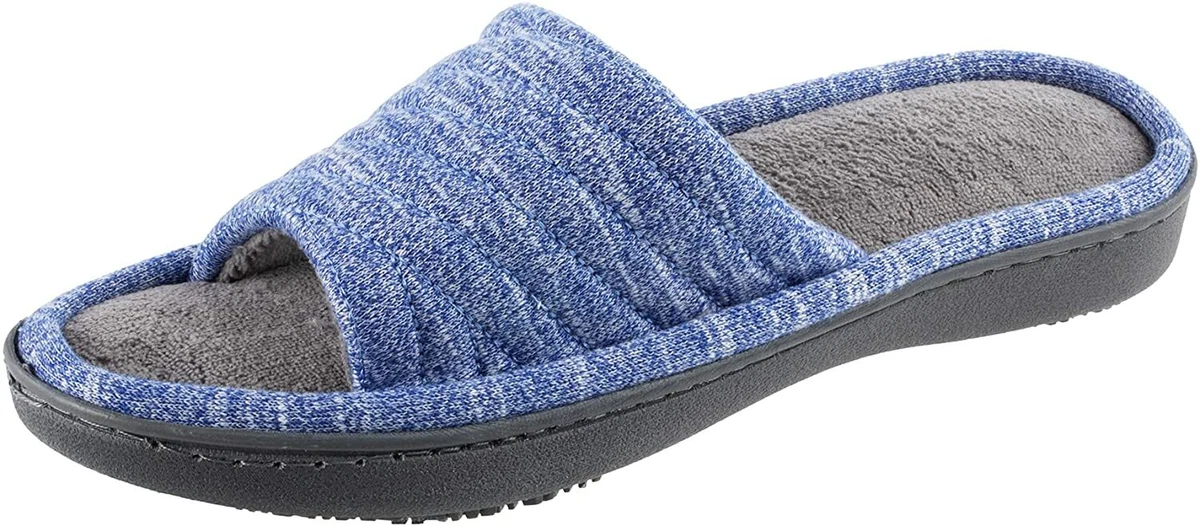 Isotoner open toe slippers sales