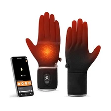 Savior Heated Glove Liners for Men Women,APP Smart Electric Gloves,... Fast Ship