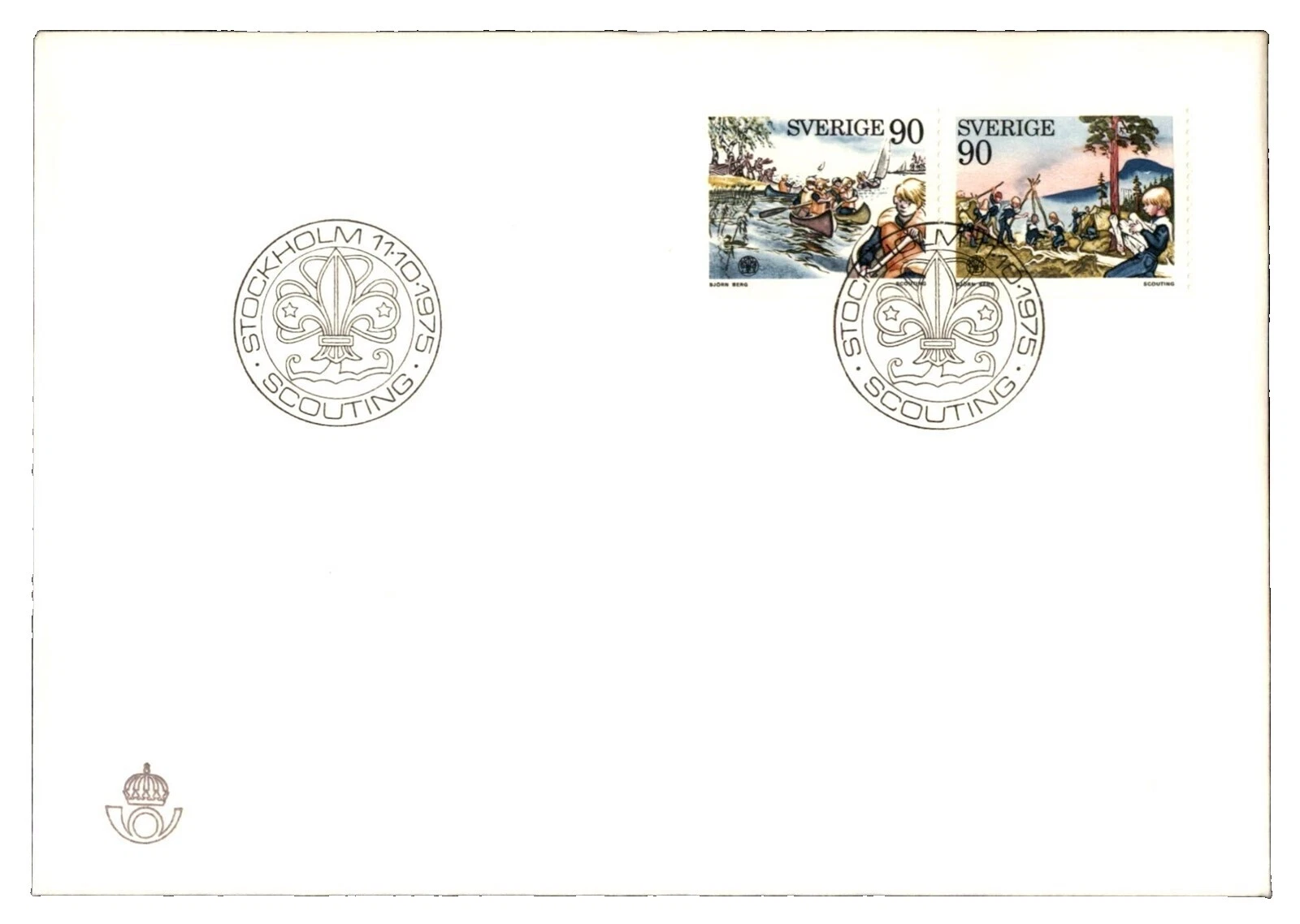 First Day of Issue Used Swedish Stamps