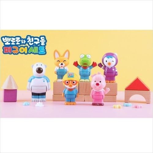 Pororo&Friends Mini Figure Set 6 Pezzi Eddy Crong Petty Loopy Poby - Foto 1 di 4